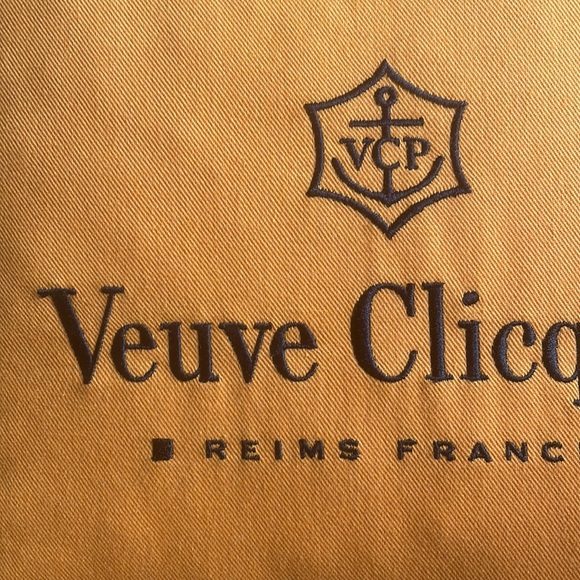 Veuve Clicquot Embroidered Bright Bold Orange Cushion, 38cm x 38cm Square - Picture 8 of 15